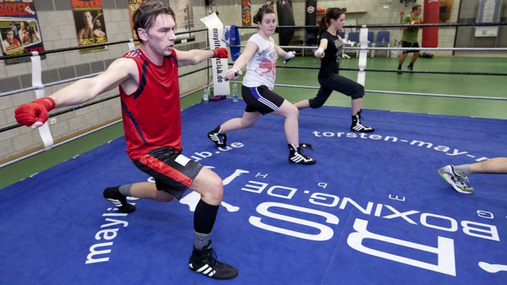 Fitnessboxer beim Training
