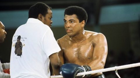 Muhammad Ali im Training vor dem Kampf gegen Dunn