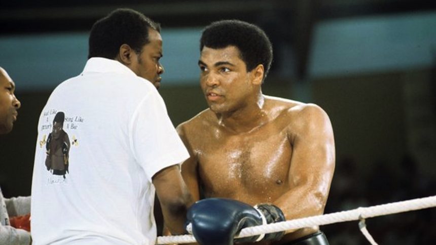 Muhammad Ali im Training vor dem Kampf gegen Dunn