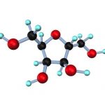 Fructose Molekühl 3D