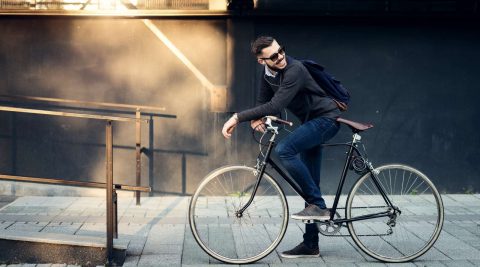 Fahrrad Retro Trend: Ledersattel und Ledergriffe