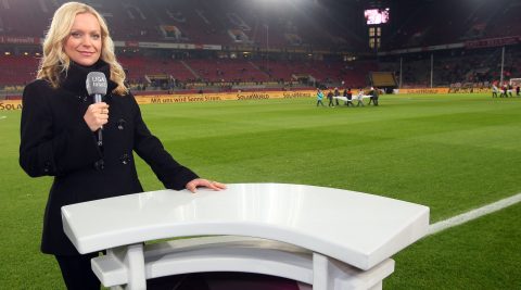 Valeska Homburg moderierte für Liga Total