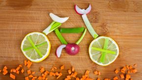 Fahrrad aus Gemüse