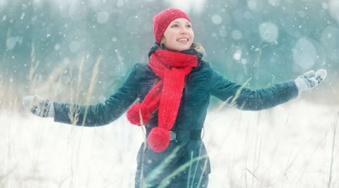 Weihnachten bedeutet auch, sich am Schnee zu freuen