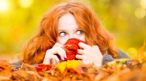 Schöne Haare im Herbst