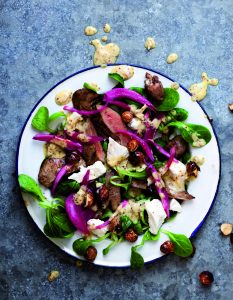 Wintersalat mit Feldhasenfilet