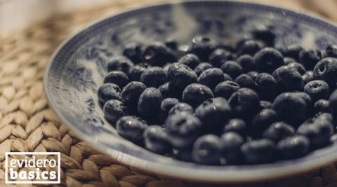 Gesunde Heidelbeeren auf einem Teller