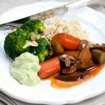 Seitangulasch mit Champignons