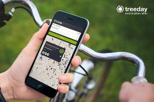 Treeday App auf dem Handy